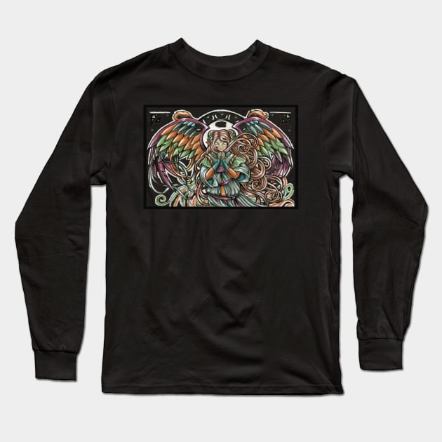 Rainbow Angel Long Sleeve T-Shirt by Nat Ewert Art